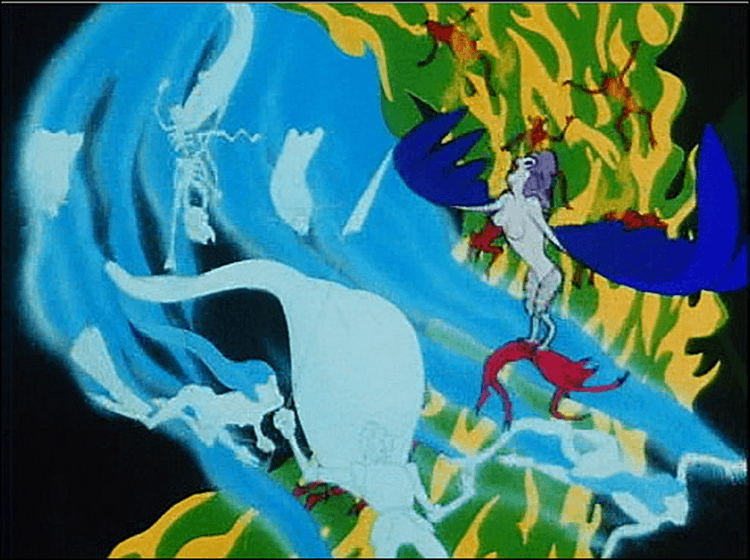 Walt-Disney-Psychedelic-Scenes-Fantasia-night-on-bald-mountain-harpy-2 Psychedelic Disney Fantasia Mythological Scenes night on bald mountain nude harpie