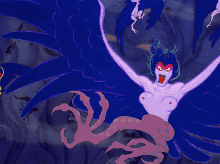 Walt-Disney-Psychedelic-Scenes-Fantasia-night-on-bald-mountain-harpy-4 Psychedelic Disney Fantasia Mythological Scenes night on bald mountain nude harpie