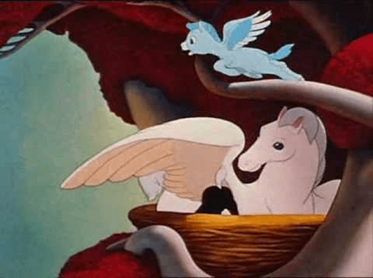Walt-Disney-Psychedelic-Scenes-pegasus-fantasia Disney Fantasia Mythological Scenes fairies pegasus