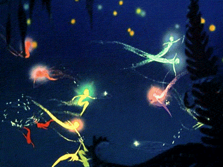 Psychedelic Disney Fantasia Scenes fairies